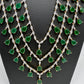 AD marquise Multi Layer Emerald Green Long Necklace