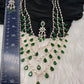 AD marquise Multi Layer Emerald Green Long Necklace