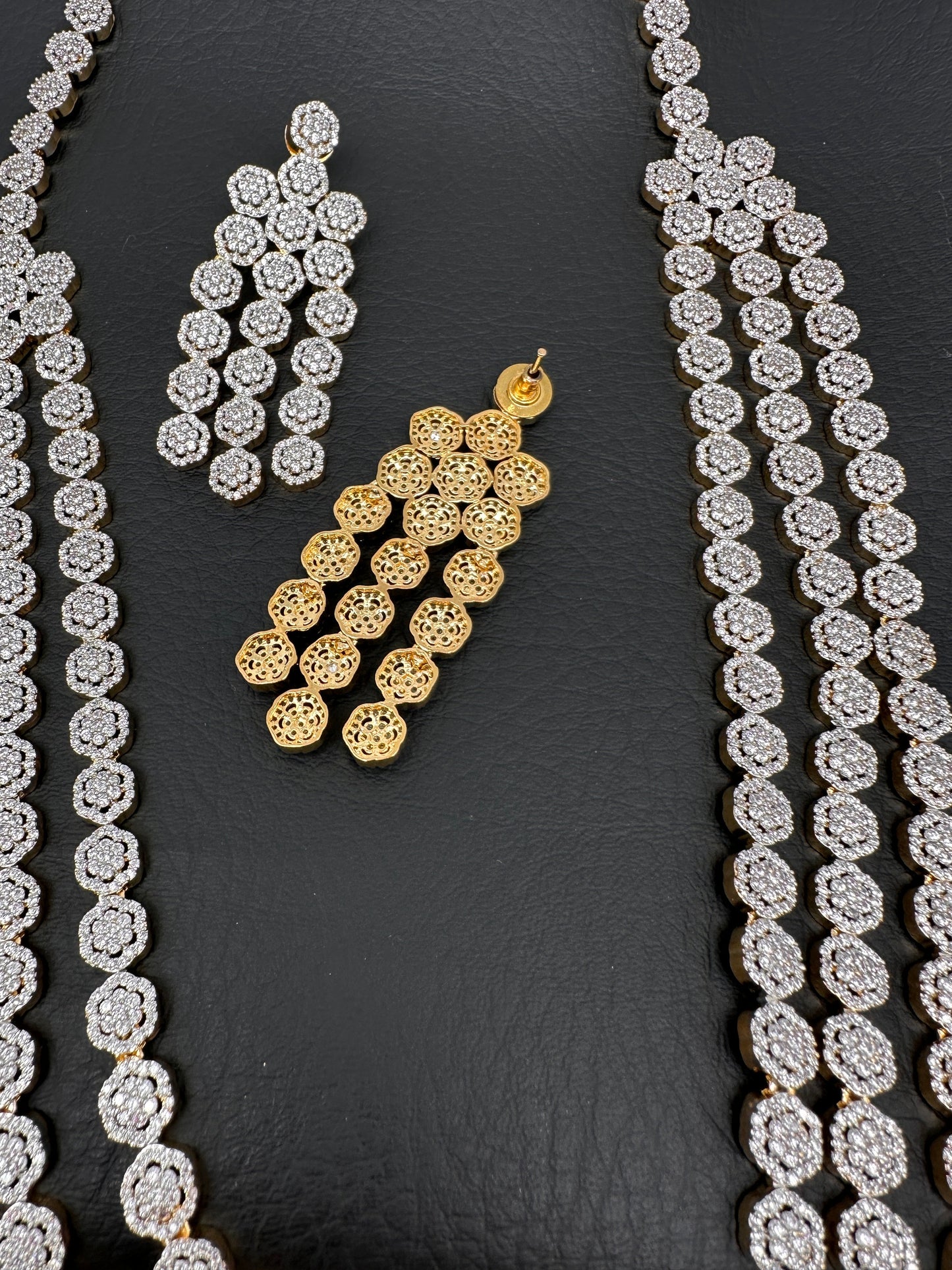 CZ Multi Layer Long Necklace