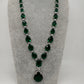 Green Doublet Silver Necklace