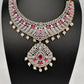 AD Color Stone Necklin Necklace - Red