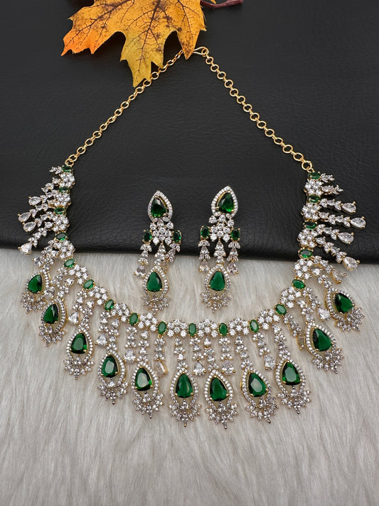 AD Green Neckline Necklace