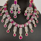 AD Ruby Pink Neckline Necklace