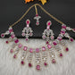 AD Ruby Pink Neckline Necklace