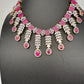 AD Ruby Pink Neckline Necklace