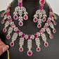 AD Ruby Pink Neckline Necklace