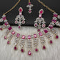 AD Ruby Pink Neckline Necklace