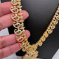 Cubic Zirconia Gold Finish Mango Haar Long Necklace