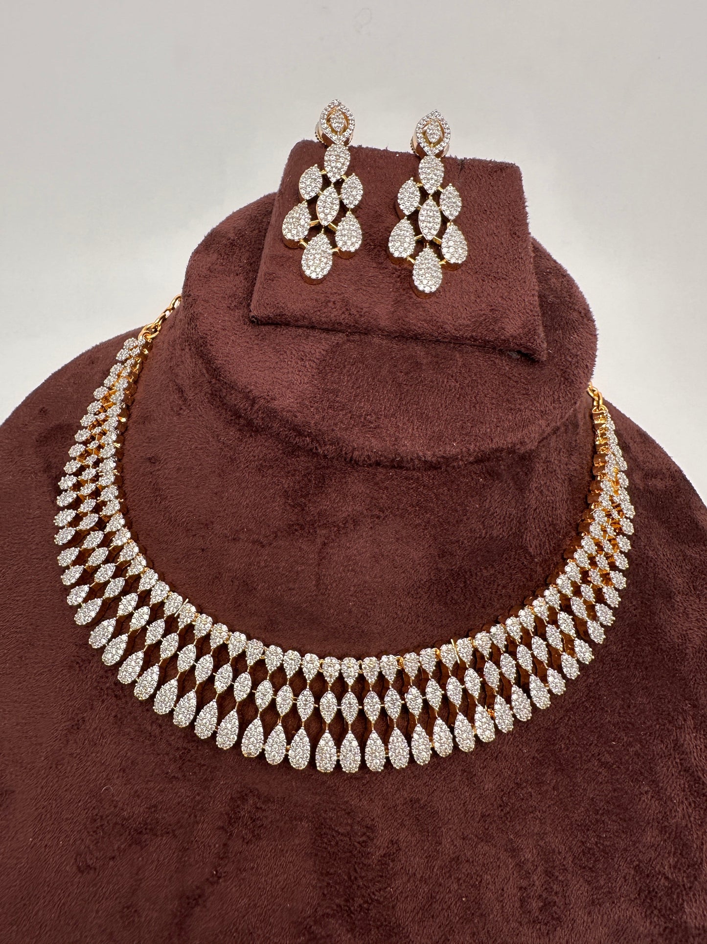 Elegant American Diamond Short Necklace