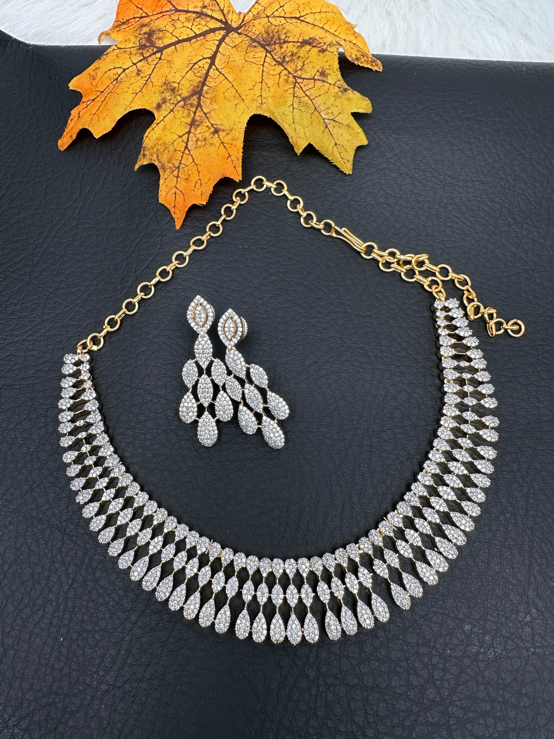 Elegant American Diamond Short Necklace