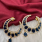 AD Blue Crescent Earrings