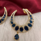 AD Blue Crescent Earrings