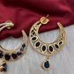 AD Blue Crescent Earrings