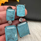 Doublet Color Stone Victorian Earrings - LightBlue