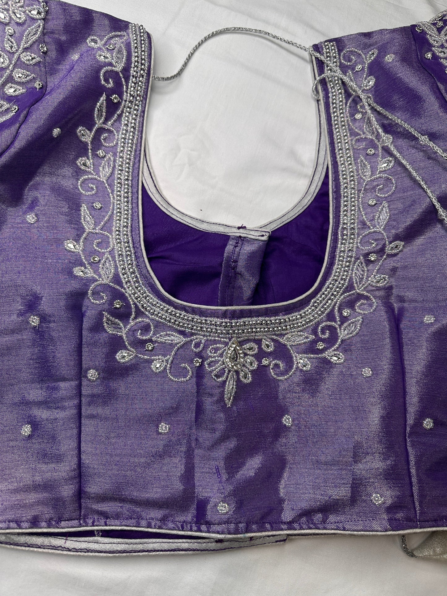 Purple Maggam work blouse