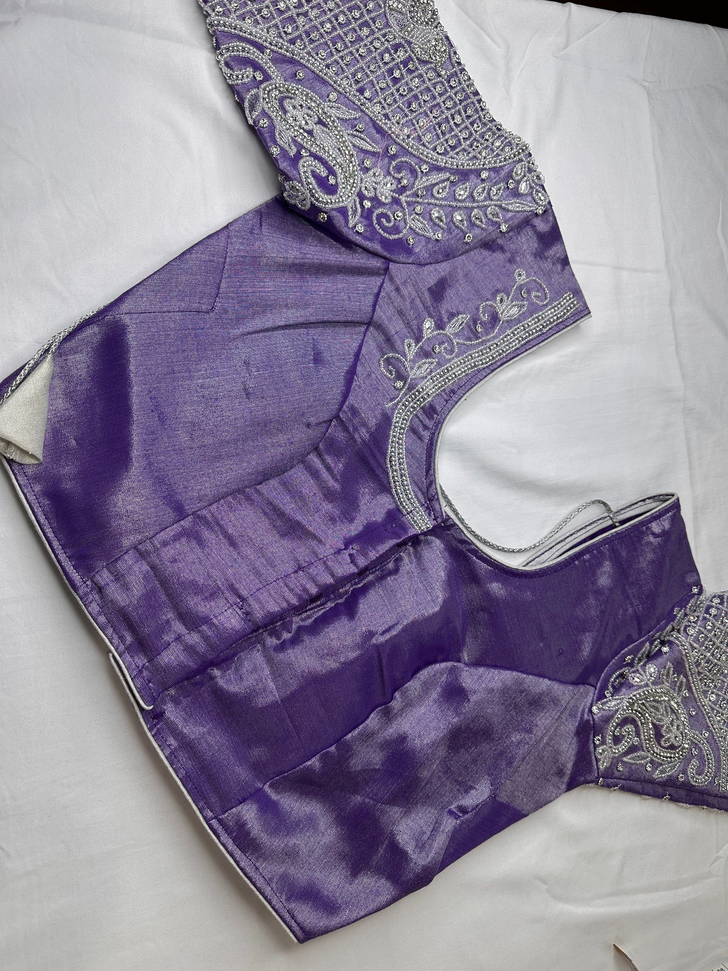 Purple Maggam work blouse