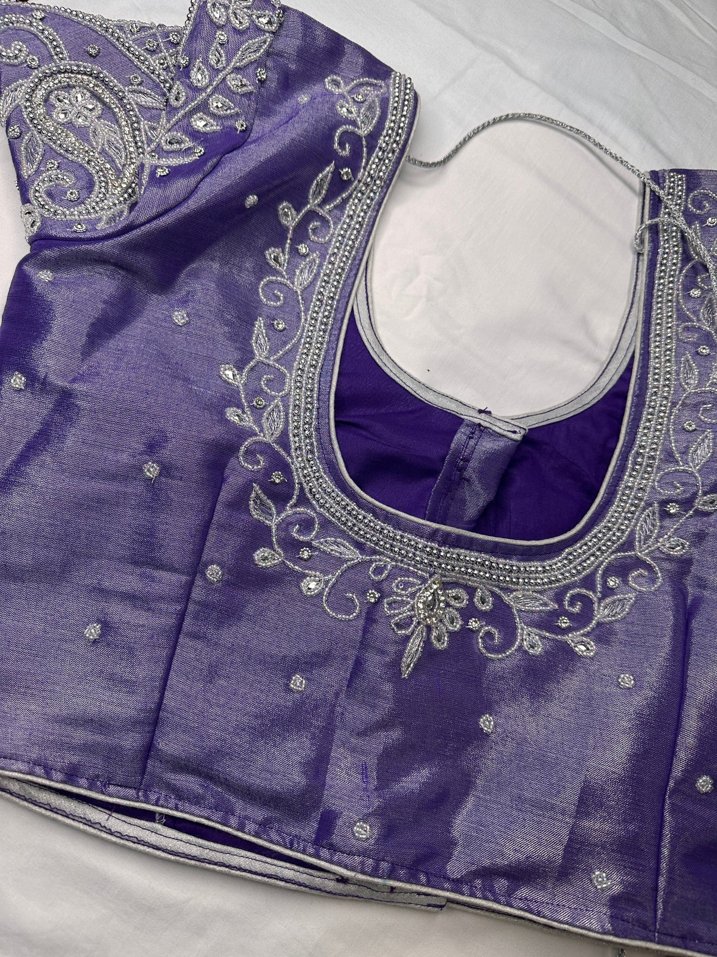 Purple Maggam work blouse