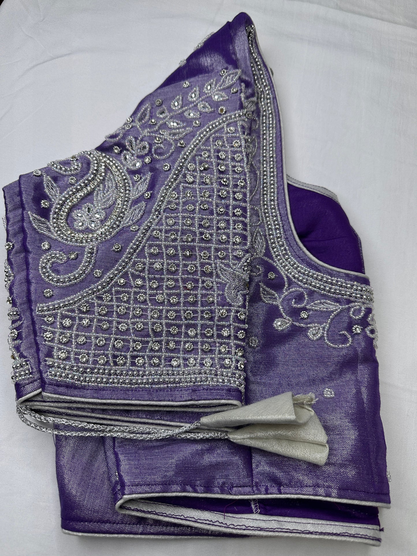 Purple Maggam work blouse