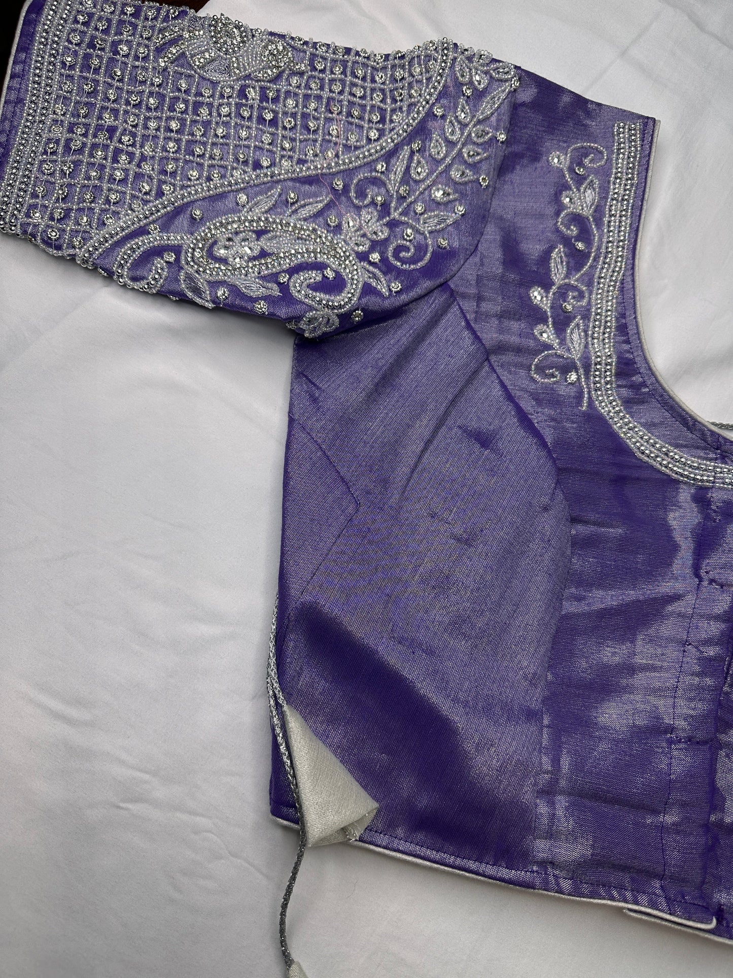 Purple Maggam work blouse