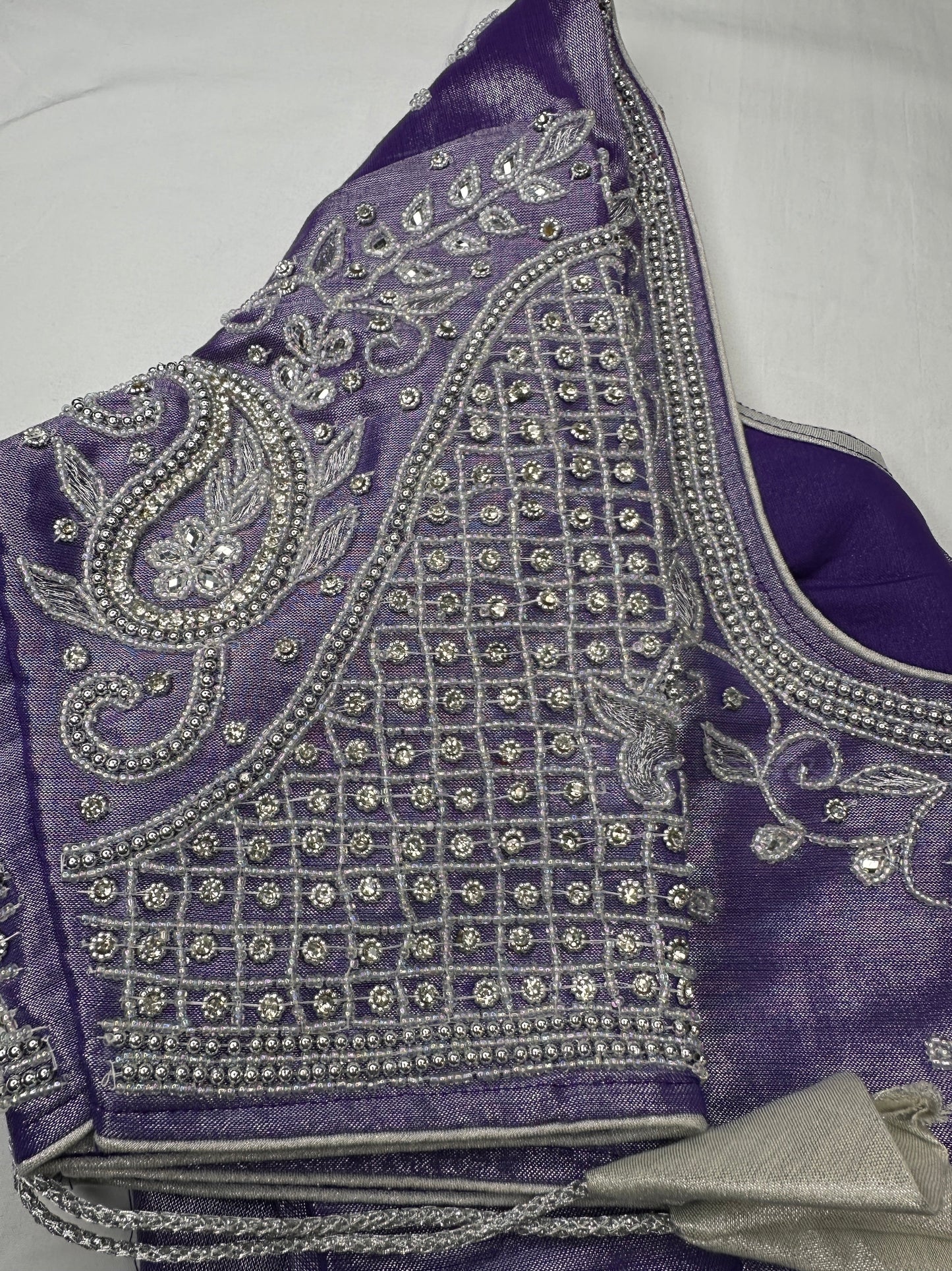 Purple Maggam work blouse