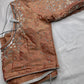 Brown Maggam work blouse