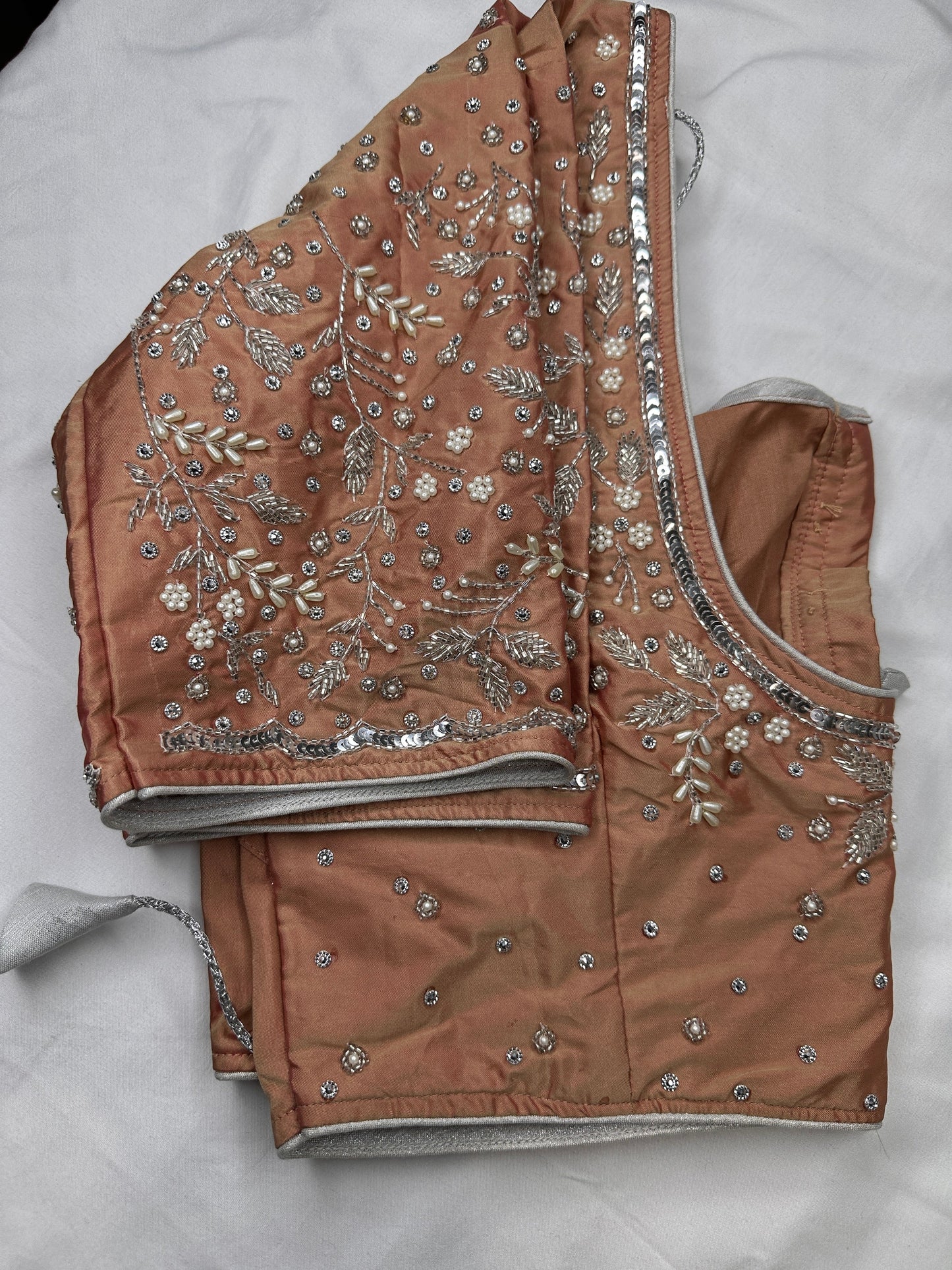 Brown Maggam work blouse