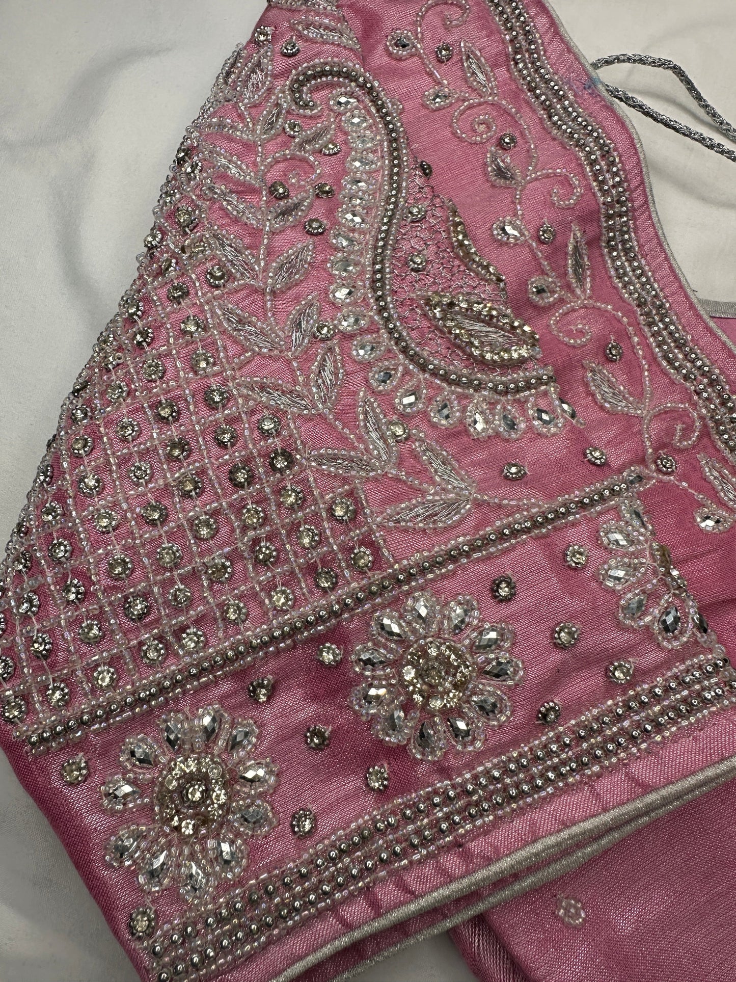 Pink Maggam work blouse