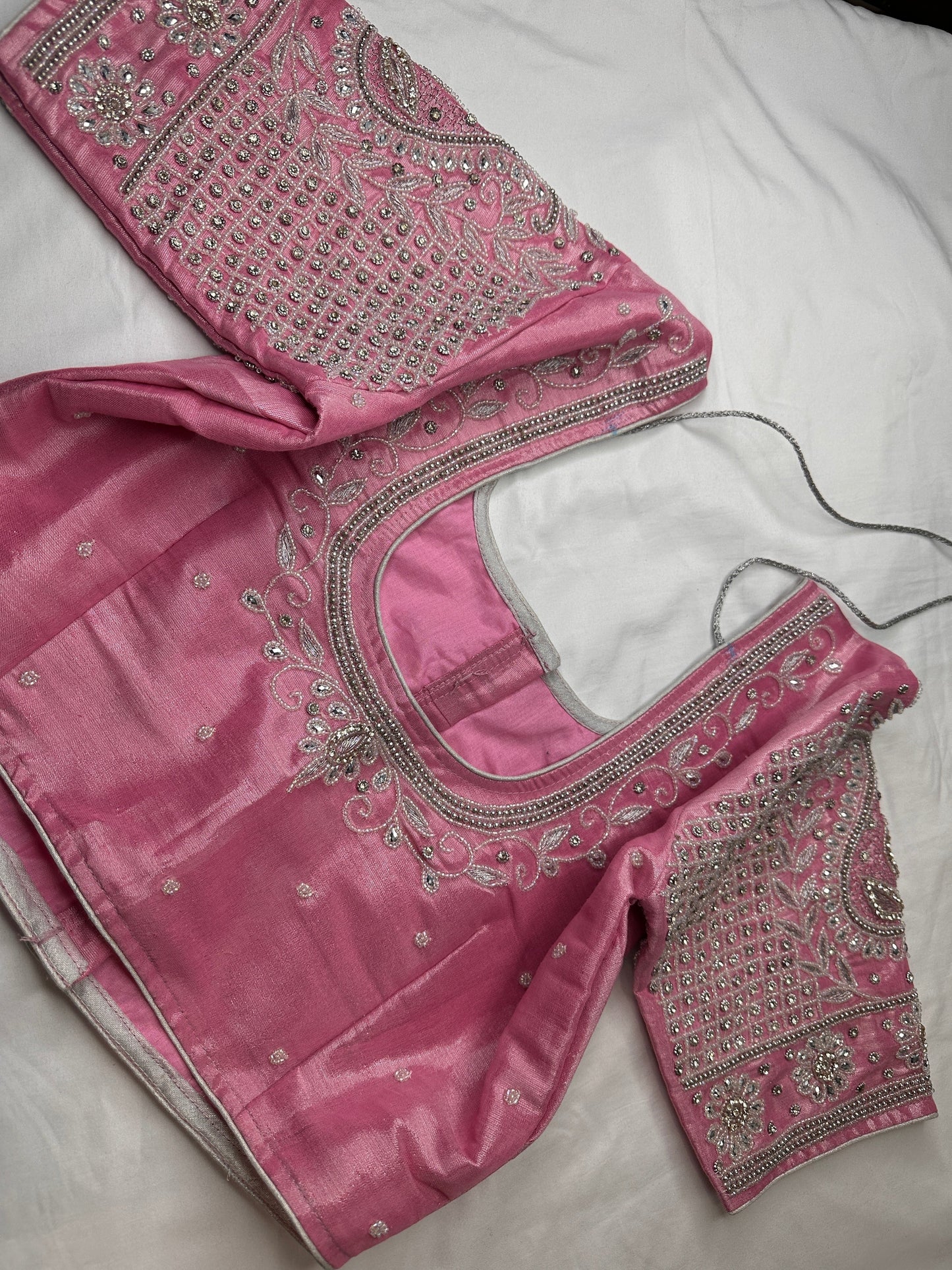 Pink Maggam work blouse