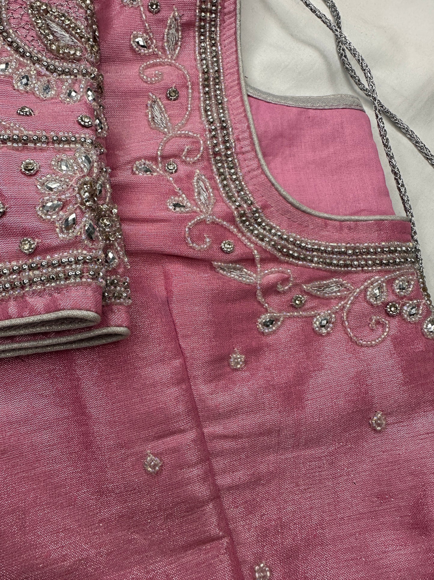 Pink Maggam work blouse