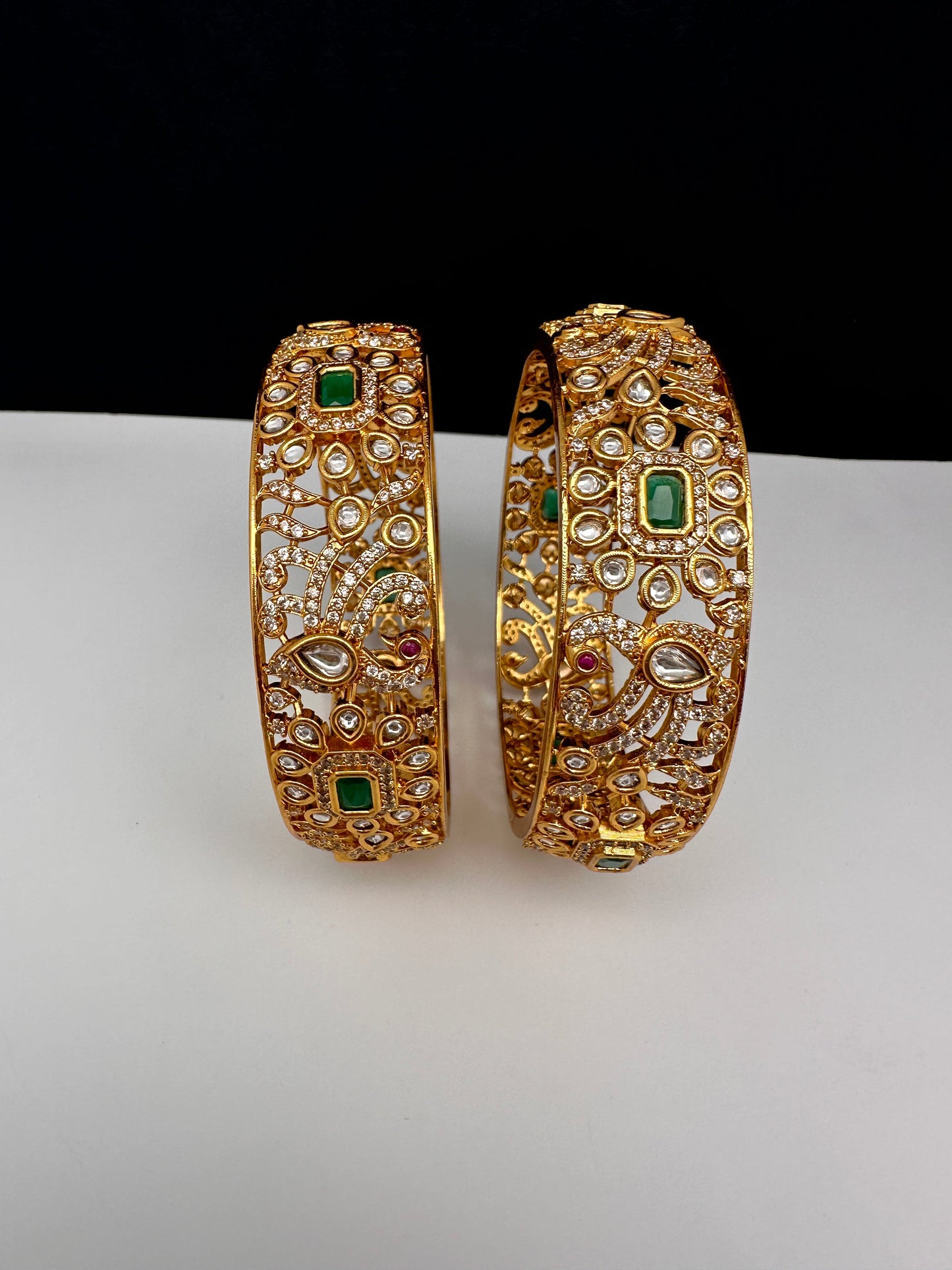 CZ Kundan Kada Bangles