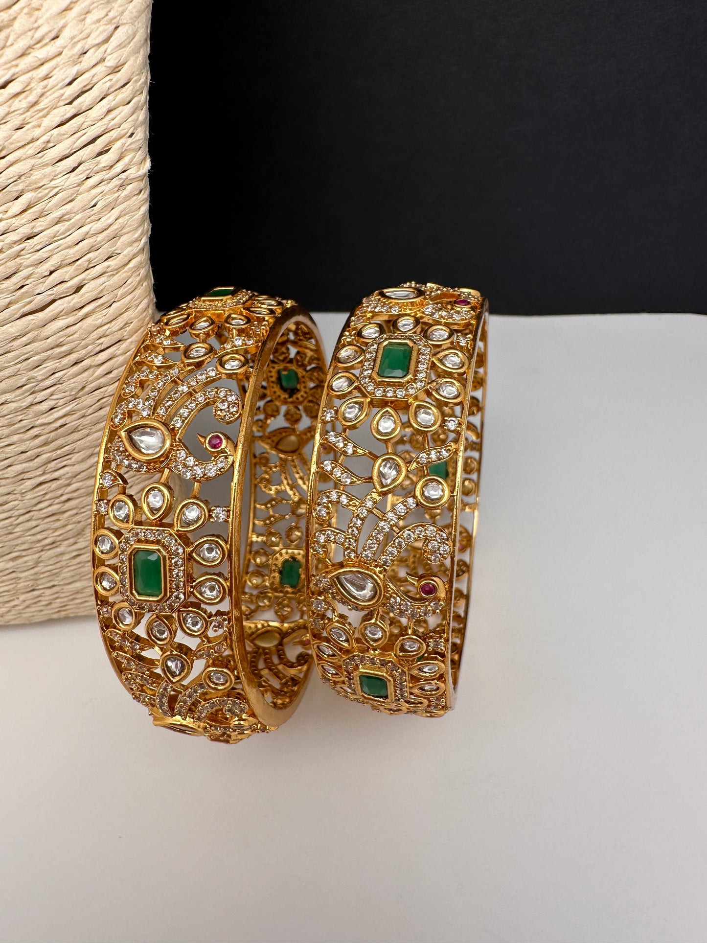 CZ Kundan Kada Bangles