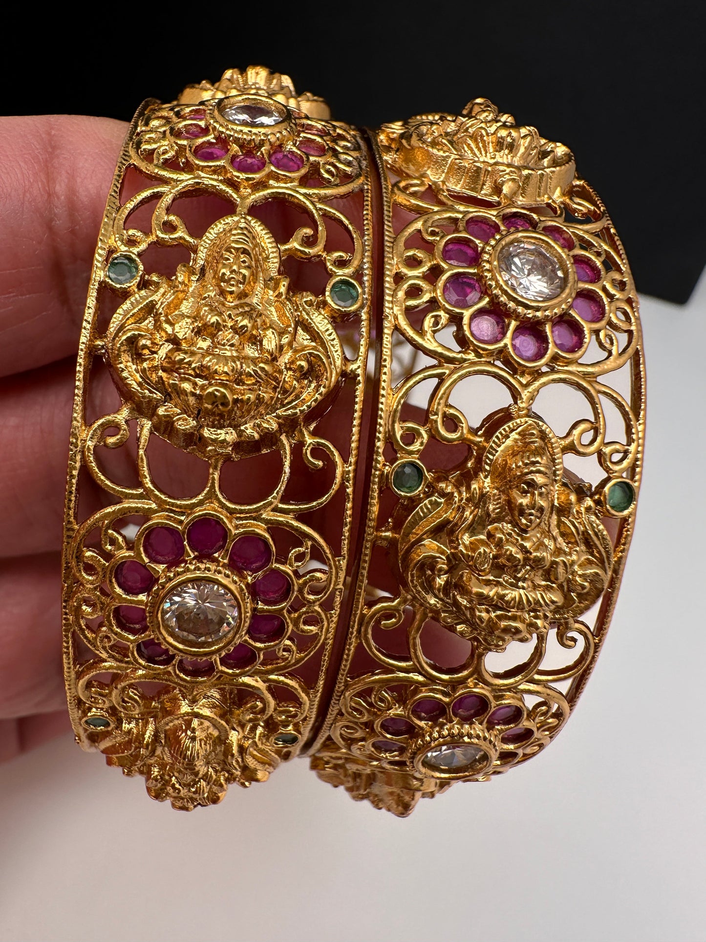 Goddess lakshmi Floral Kada Bangles