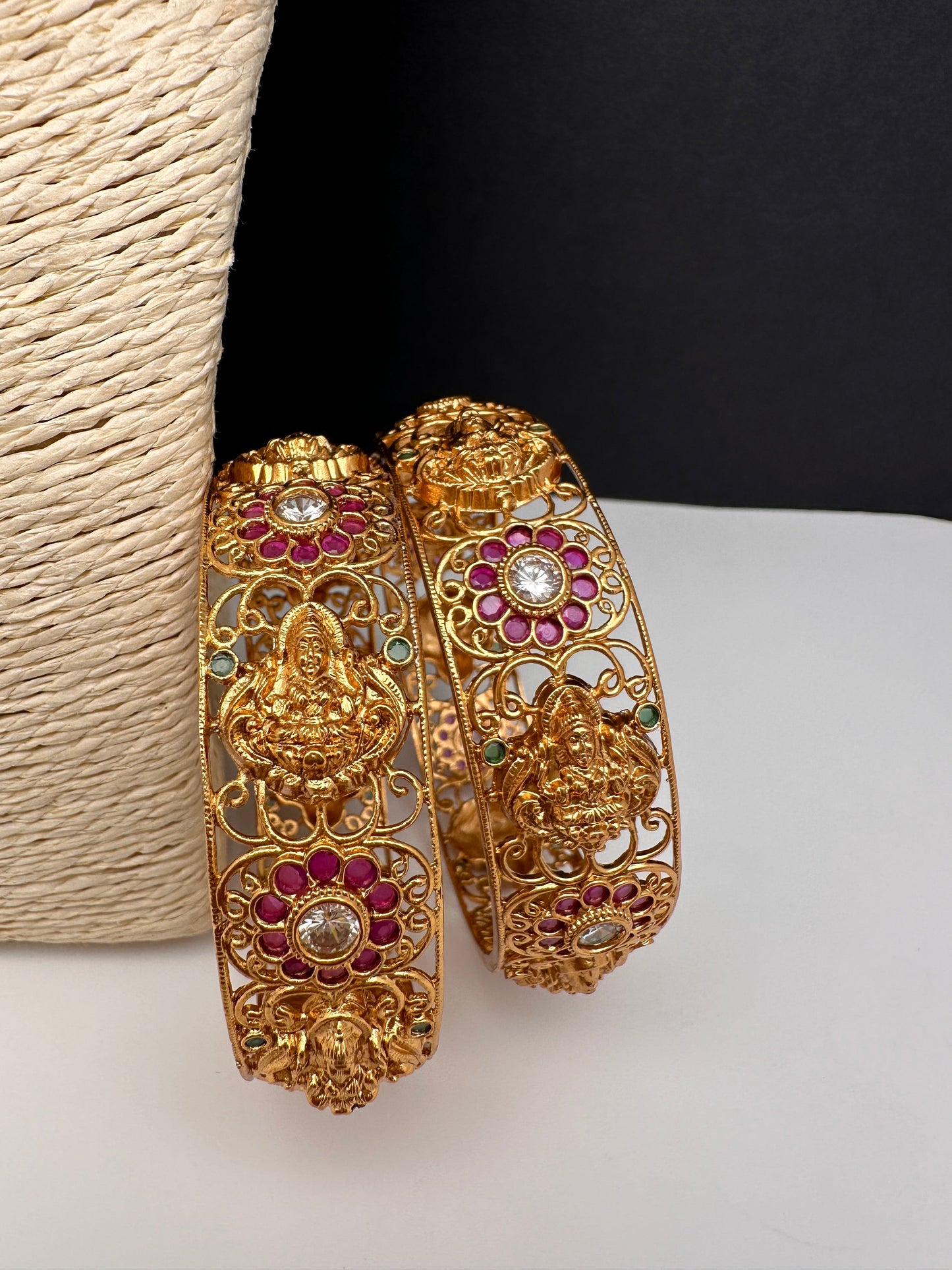 Goddess lakshmi Floral Kada Bangles