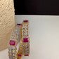 American Diamond Ruby Bangles