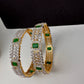 American Diamond Emerald Bangles