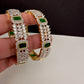 American Diamond Emerald Bangles