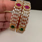 American Diamond Ruby Emerald Bangles