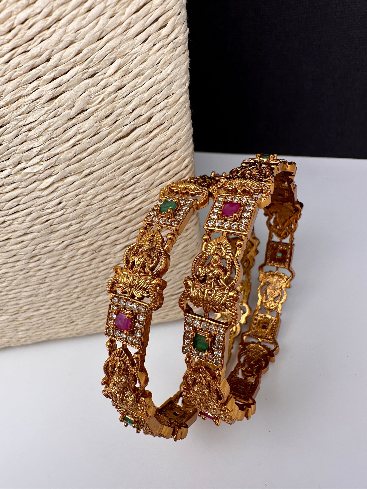 Matte Goddess lakshmi Bangles