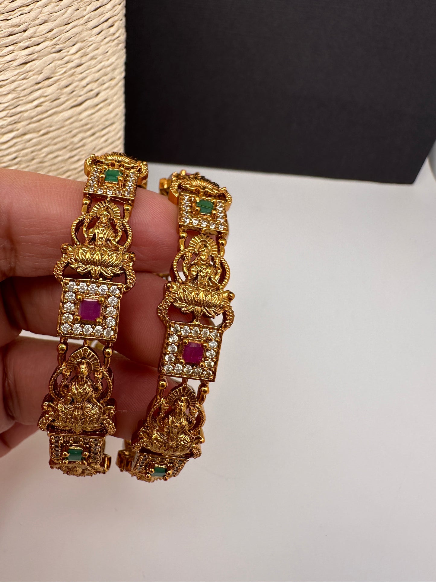 Matte Goddess lakshmi Bangles