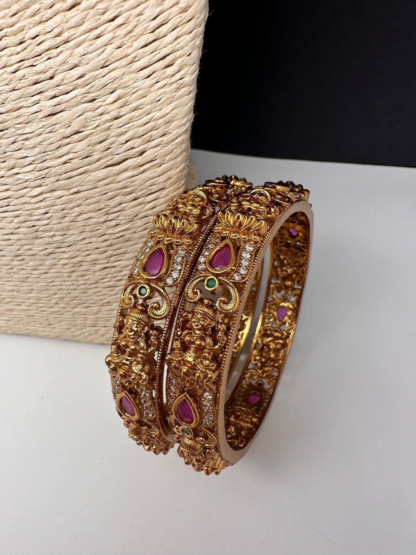 Matte Goddess Lakshmi Multi Color Bangles