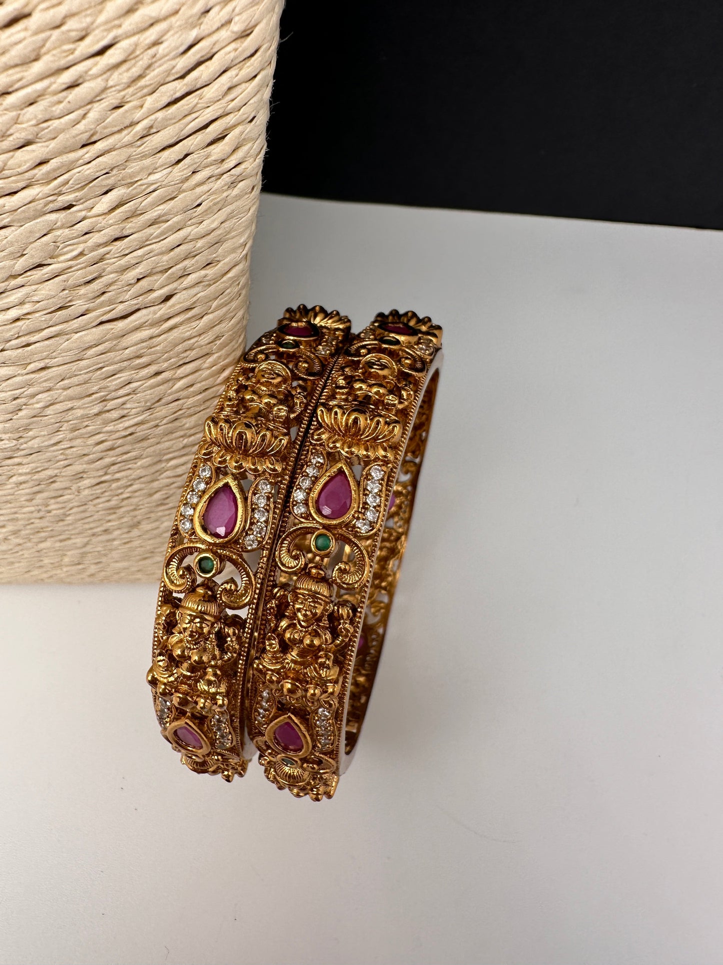 Matte Goddess Lakshmi Multi Color Bangles