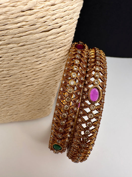 Matte Goddess Lakshmi Multi Color Bangles