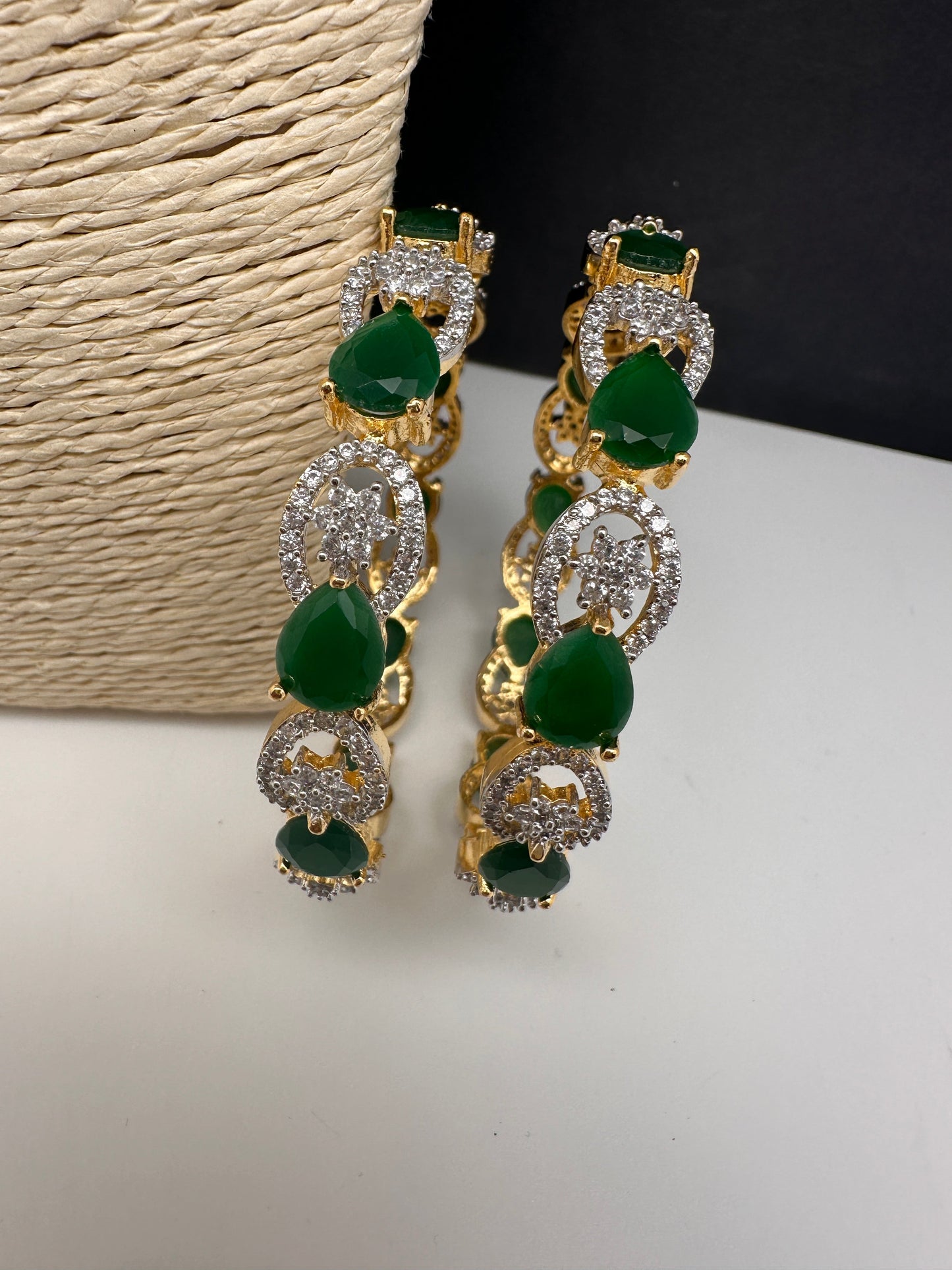 Emerald Green AD Bangles