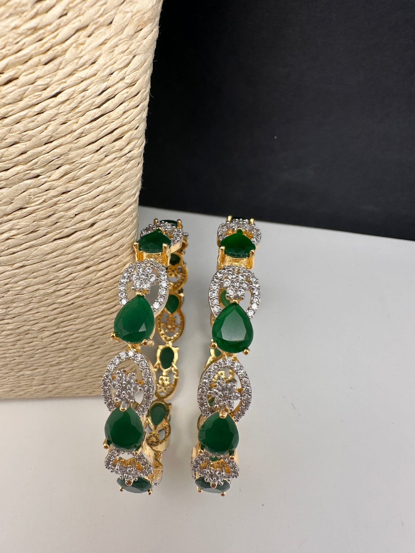 Emerald Green AD Bangles