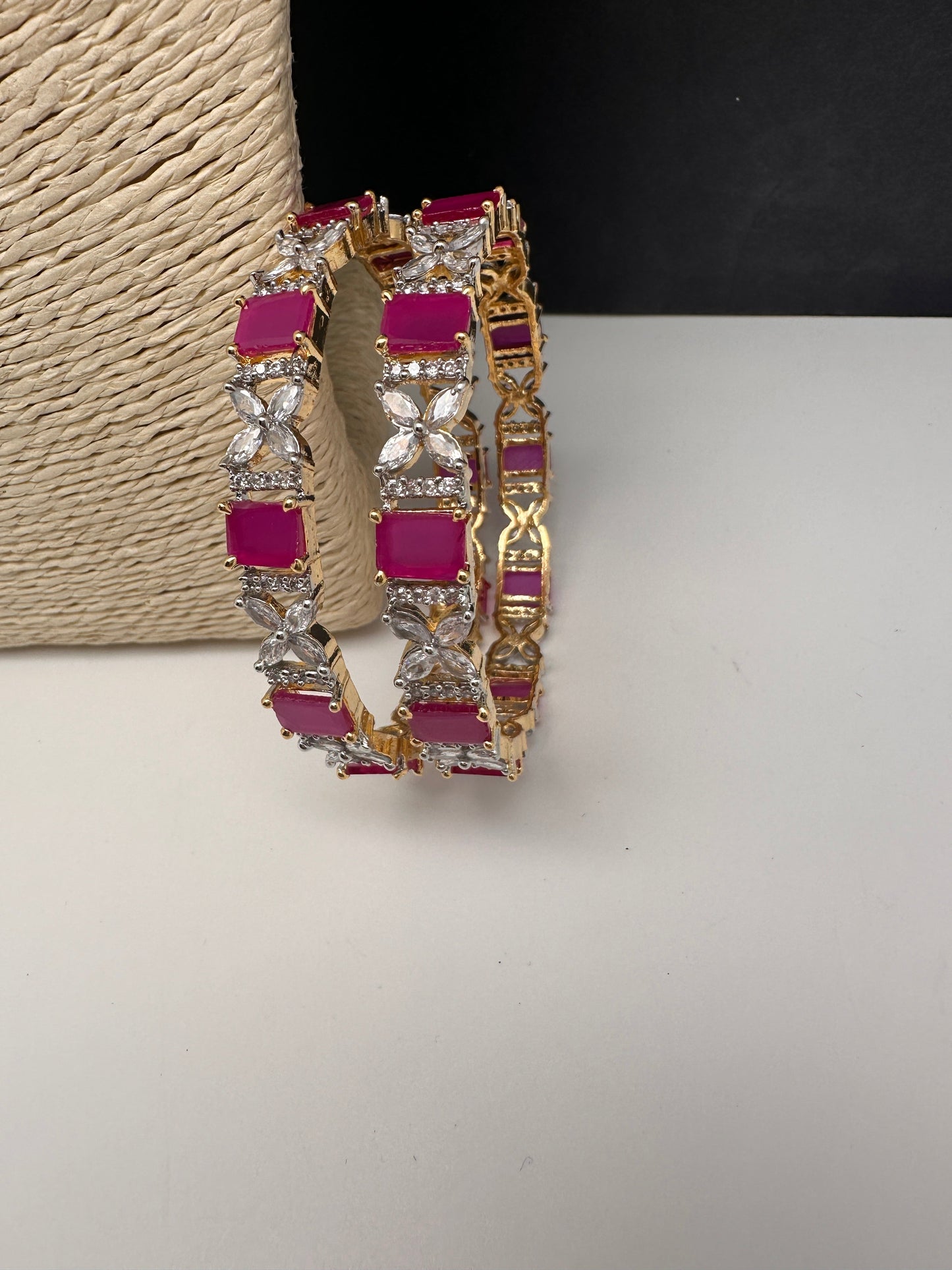 Ruby Pink AD Bangles