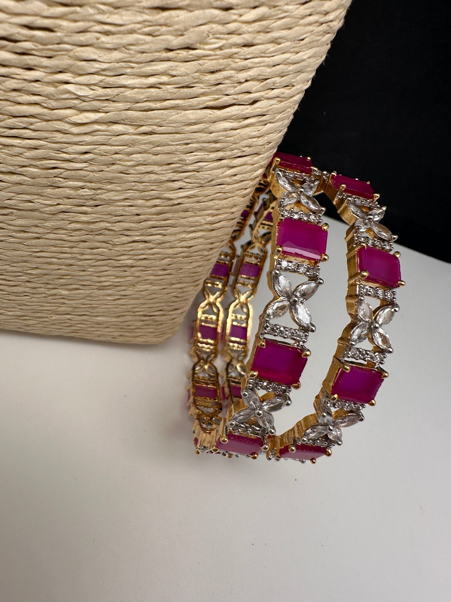 Ruby Pink AD Bangles