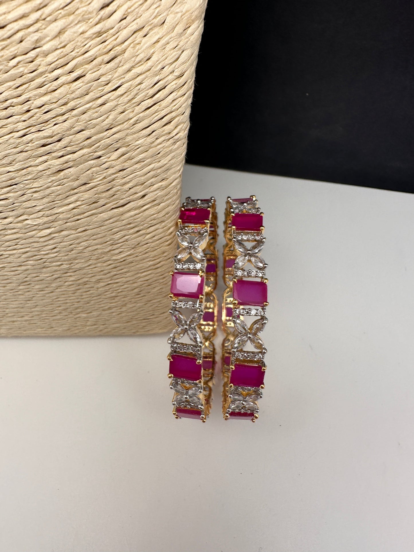 Ruby Pink AD Bangles