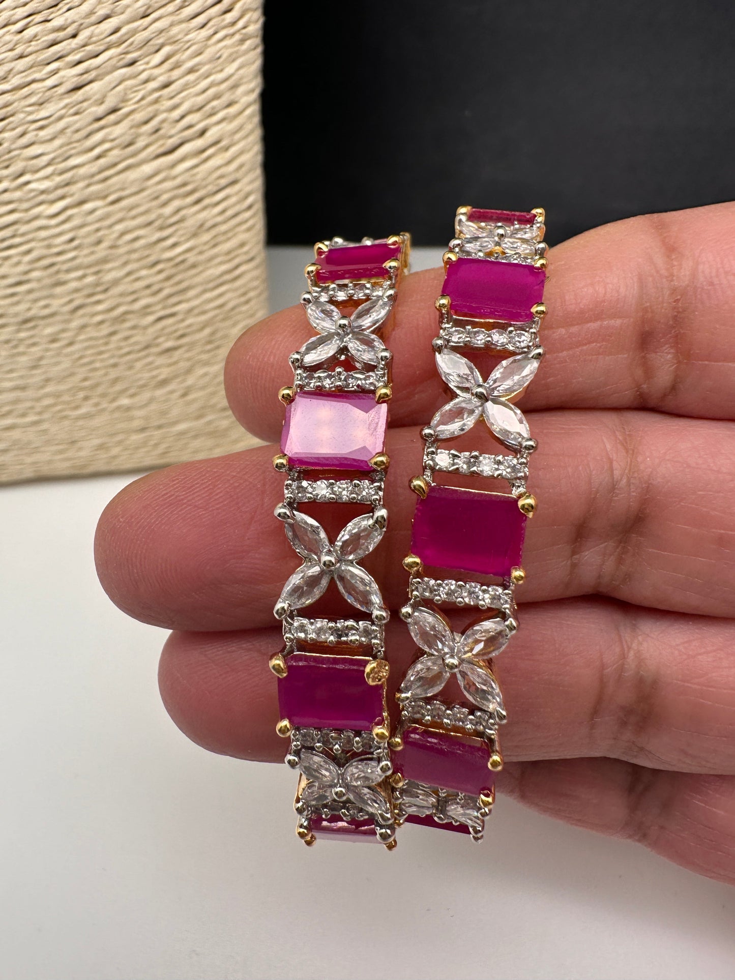 Ruby Pink AD Bangles