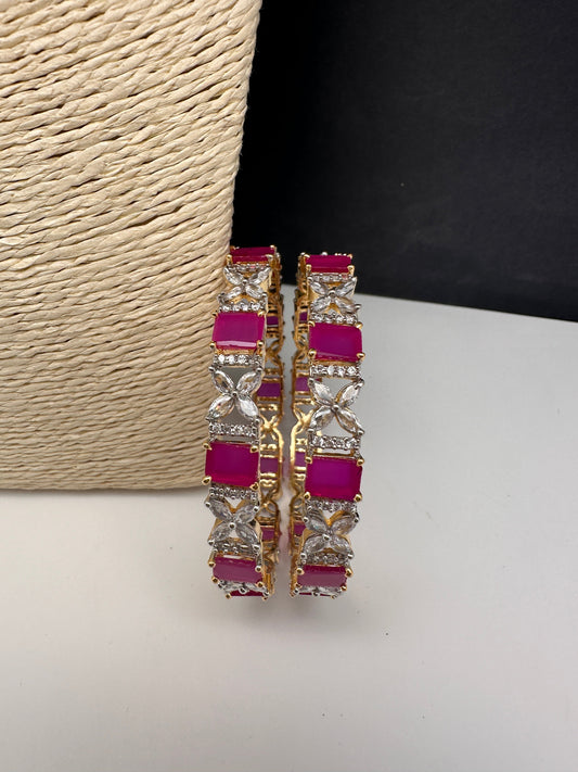 Ruby Pink AD Bangles