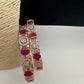 American Diamond Ruby Red Bangles